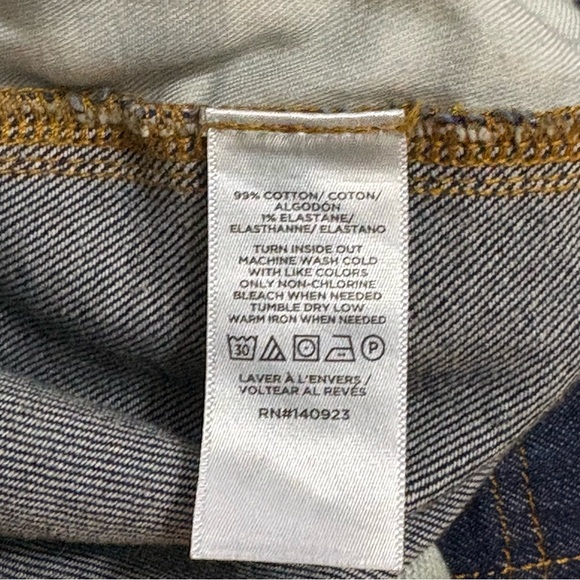 LOFT “The Wide Leg” Dark Blue Jeans Waist 27” Size 4 - Picture 7 of 12